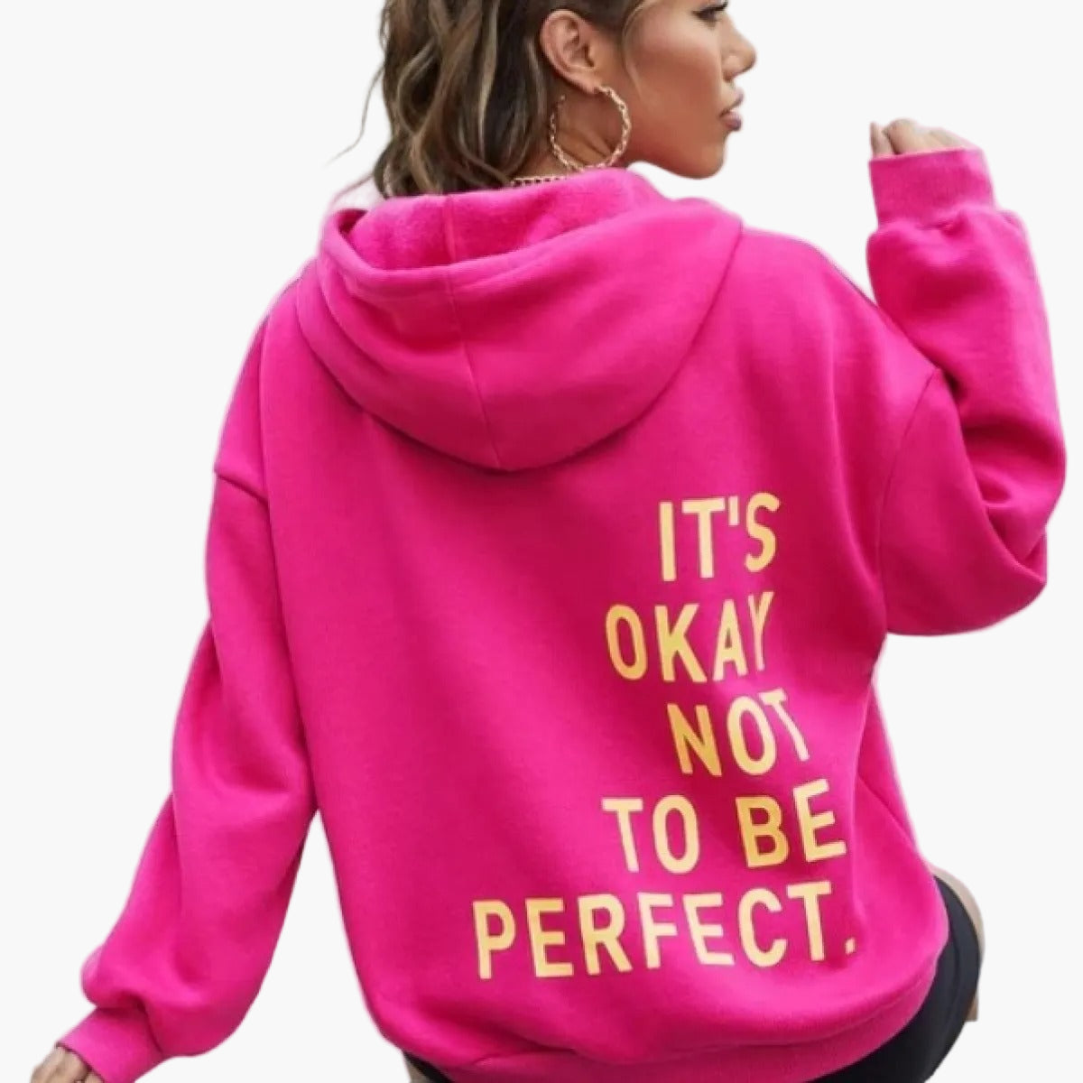 Maya | Women's Oversized Slogan Hoodie – Urban Streetwear Pullover