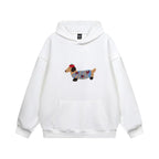 Unisex Oversized Hoodie with Dachshund Embroidery