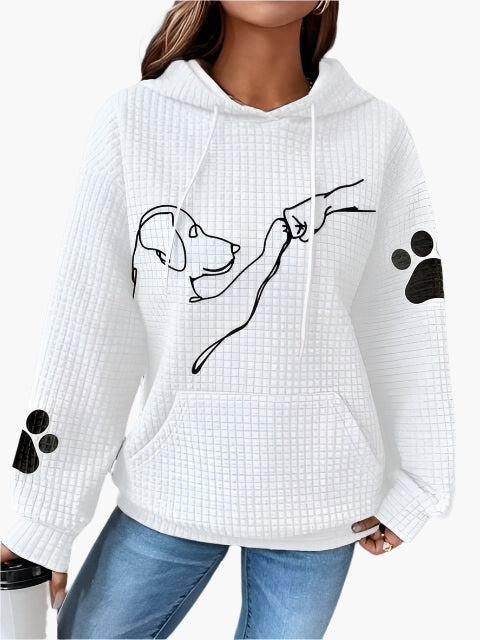 Molly | Women's Dog Print Hoodie – Cute Sweatshirt for Dog Lovers