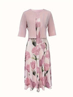 Women’s Floral Matching Maxi Set Dress