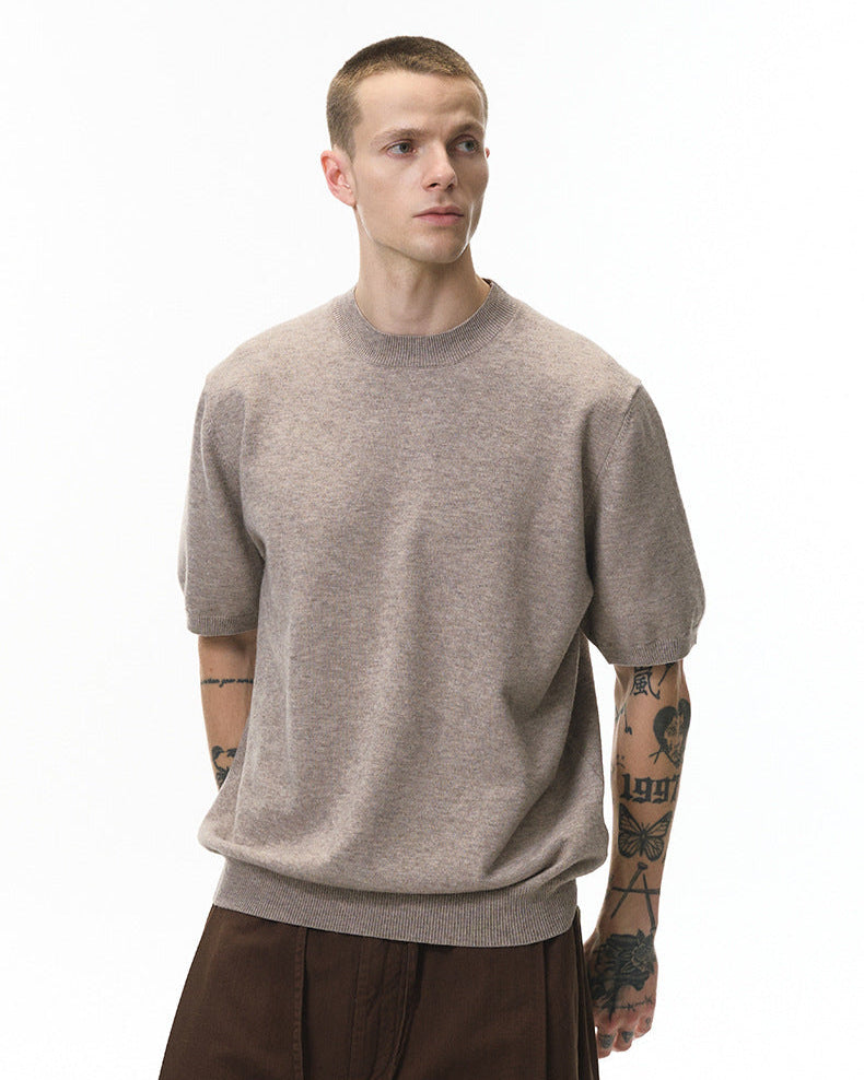 Soft Cozy Short Sleeve Knit T-Shirt – Lightweight