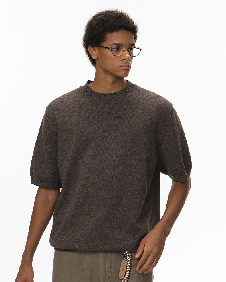 Soft Cozy Short Sleeve Knit T-Shirt – Lightweight