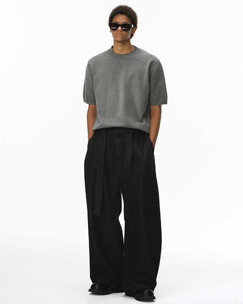 Soft Cozy Short Sleeve Knit T-Shirt – Lightweight