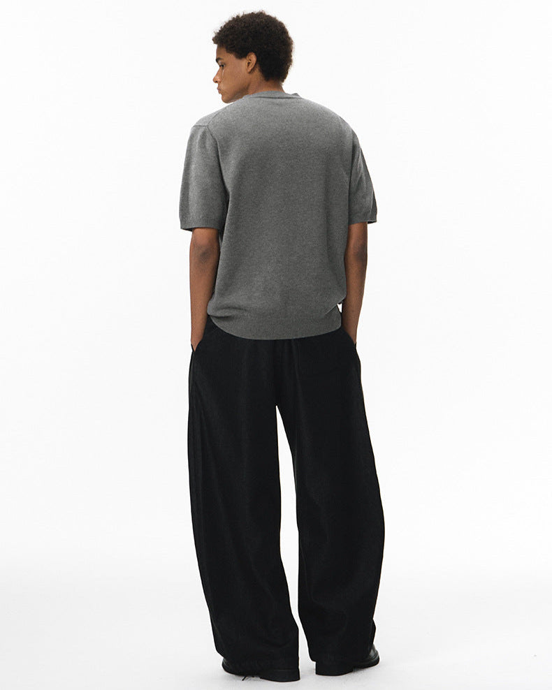 Soft Cozy Short Sleeve Knit T-Shirt – Lightweight