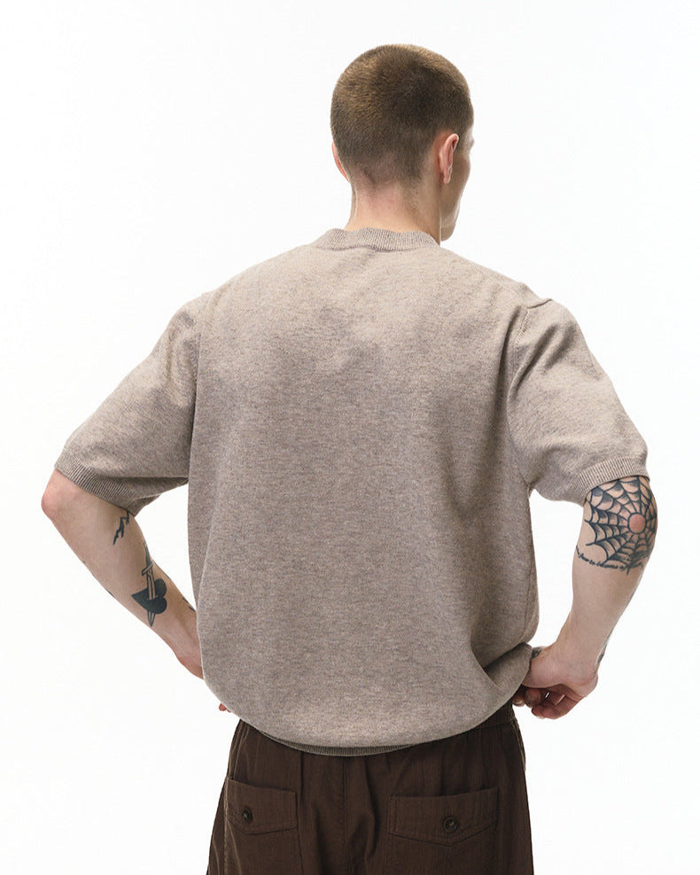 Soft Cozy Short Sleeve Knit T-Shirt – Lightweight