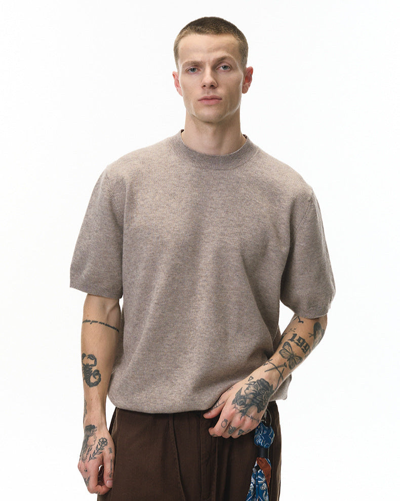 Soft Cozy Short Sleeve Knit T-Shirt – Lightweight