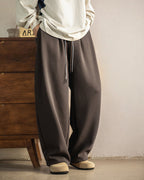 Relaxed Wide-Leg Drawstring Trousers for Men – Comfort