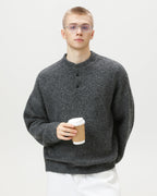 Heritage Wool Blend Oversized Polo Sweater – Classic