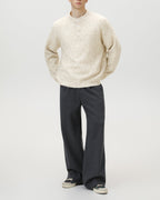 Heritage Wool Blend Oversized Polo Sweater – Classic