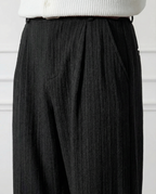 Etro Draped Striped Trousers for Men – Loose Pleated Fit
