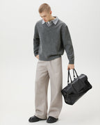Wool Blend Collar V-Neck Knit Sweater – Smart