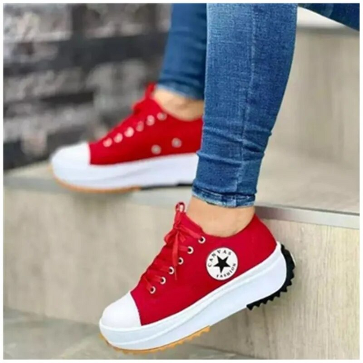 Chunky Lace-Up Trainers - Low-Top Casual Everyday Support